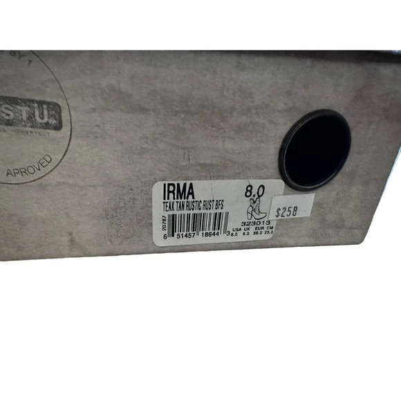 Bed Stu Irma Women’s Tan Cutout Round Toe Teak Rustic Rust Ankle Boots Size 8 - Picture 5 of 10